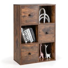 PRICES MAY VARY. [ 6-Cube Storage Organizer ]: Our bookshelf has 6 cube compartments that provide you with ample storage space. 3 open shelves and 3 large storage drawers are included, which can be used to display decorative items, photo frames or other decorative items, as well as allowing you to sort and store other everyday items. [ Stylish Look & User-friendly Details ]: This modern bookcase has clean lines and classic styling, which makes it the perfect aesthetic balance between traditional Wood Cube Storage, Cube Storage Organizer, Wood Cube, Bookcase With Drawers, Open Cube, Cube Storage Shelves, Wooden Bookshelf, Bedroom Rustic, Perfect Aesthetic