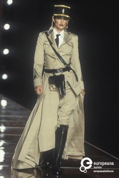 John Galliano for The House of Dior Winter 2000, Haute Couture Pants Art Reference, Dior Winter, Pants Art, Military Inspired Fashion, Easy Art, Army Uniform, Military Outfit, Uniform Design, Shooting Photo