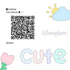 the qr code is on top of an image of clouds, sun and cloud