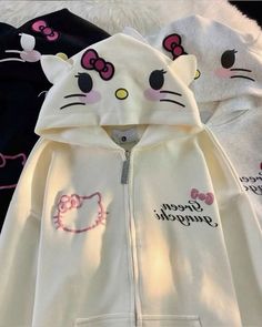 Hello Kitty Star, Hello Kitty Outfit, Pattern Y2k, Sanrio Fashion, Hello Kitty Hoodie, Jacket Dress Set, Hello Kitty Cute, Star Hoodie, Cardigan Hoodie