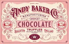 andy baker's chocolate truffles label