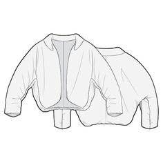 the front and back view of a white jacket