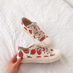 Cute Cotton Sneakers With Round Toe, Summer Canvas Shoes For Streetwear, Trendy Red Canvas Shoes For Spring, Red Cotton Sneakers For Spring, Cute Canvas Shoes With Round Toe, Cute Lace-up Cotton Sneakers, Summer Streetwear Canvas Shoes, Cute Cotton Lace-up Sneakers, Cute Summer Canvas Shoes With Rubber Sole