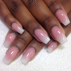 Nails Inspo For Bridesmaid, Ombre Tips Nail, White Tip Ombre Nails, Nails For Darker Skin Tone, American Manicure, Pink Tip Nails, Maroon Nails, Pink Ombre Nails, Subtle Nails