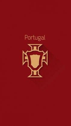 the portugal logo on a red background