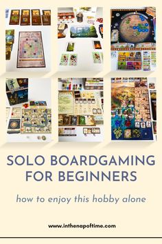 an image of a board game with the title solo boardgameing for beginners how to enjoy this hobby alone