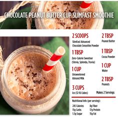 chocolate peanut butter cup slimfast smoothie recipe