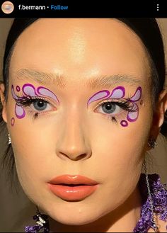 Funky Makeup, Work Makeup, Rave Makeup, Unique Makeup, Dope Makeup, Makeup Eye Looks, Creative Eye Makeup, Crazy Makeup, Creative Makeup Looks