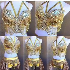 Electric Laundry All Gold Everything Rave Outfit. Worn Once To Edc. Great Condition Dance Costumes Lyrical, Gold Everything, Rave Costumes, Belly Dancer, Rave Outfit, Cute Mermaid, Belly Dancers, Rave Outfits, Belly Dance