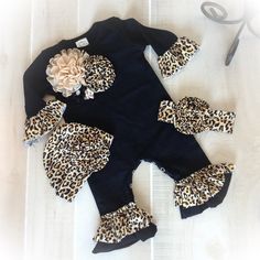 Baby Girl Leopard Print Romper Newborn Girl Take Home | Etsy Leopard Outfits, Baby Couture, Leopard Print Baby, Newborn Girl Outfits, Take Home Outfit, Personalized Baby Girl