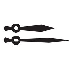 two black scissors are shown on a white background