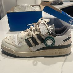 New In Box Adidas Forum 84 Low Womens Pebble Size 9.5 (Women’s) Never Worn As I Ordered The Wrong Size Pinterest Wardrobe, Adidas Forum Low, Adidas Originals Shoes, Adidas Shoes Originals, Adidas Forum, Shoes Adidas, Adidas Shoes, Adidas Women, Gray White