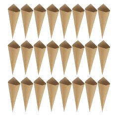 a bunch of cones that are on top of each other in the shape of an ice cream cone