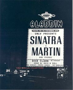 vintage las vegas pictures | vintage Las Vegas photo: Aladdin Casino sign UNLV presents Frank ... Aladdin Theater, Casino Sign, Atlantic City Casino, Old Las Vegas, Vegas Photos, Old Vegas, Vintage Vegas, Las Vegas Casino, The Rat Pack