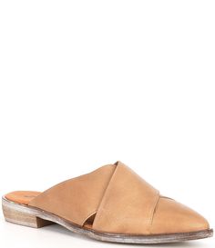 From Free People&#x2C; the Lordes Leather Slip-On Mules feature: Leather upper Slip-on closure Leather lining Leather outsole approx. 0.7" heel height Imported. Fall Closet, Flat Mules, Slip On Mules, Romantic Lace, Womens Mules, Leather Shoes Woman, Leather Mules, Dillard's, Leather Slip Ons