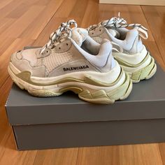 Authentic Triple S Sneakers Comes With Shoe Box Bulky Sneakers Bulky Sneakers, Balenciaga Triple S Sneakers, Shoes Balenciaga, Balenciaga Shoes, Balenciaga Triple S, Shoe Box, Womens Shoes Sneakers, Balenciaga, Shoes Sneakers