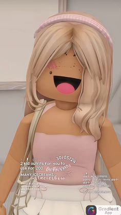 an animated girl with blonde hair and pink dress