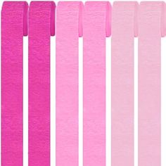 pink paper sticks lined up in a row