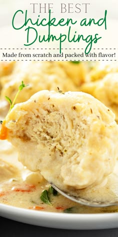 the best chicken and dumplings made from scratch and packed with flavor