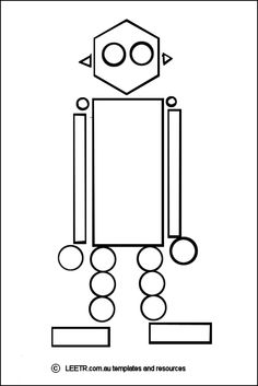 a drawing of a robot made out of paper