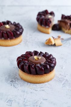 some very tasty looking pastries on a table