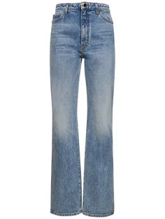 Front button and concealed zip closure. Belt loops. Stonewashed coloring may vary. Five pockets High Rise Straight Jeans, Flat Espadrilles, Jeans Jumpsuit, Swim Accessories, Shearling Jacket, Ski Wear, High Rise Jeans, Swimwear Tops, Straight Jeans