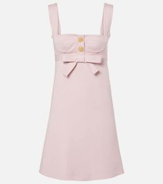 Find GIAMBATTISTA VALLI Bow-detail Crêpe Minidress on Editorialist. Material: 97% viscose, 3% elastane. Care instructions: do not wash. Made in Italy. Designer color name: Quartz Rose. Material II: 100% polyester. Lining: 100% silk. Coquette Pink Dress, Wonyoung Closet, Long Sleeve Cocktail Dress, Dark Style, Dream Dresses, Mood Board Fashion, Giambattista Valli, Designer Dress, Quartz Rose