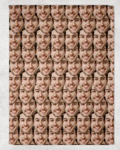 a large group of people's faces are shown in the middle of this photo