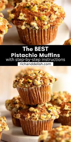 the best pistachio muffins with step by step instructions