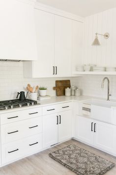 the kitchen is clean and ready for us to use in its new owner's home