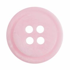 a pink button with four holes on it