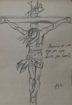 sketch Jesus Christ Drawing Easy, Cross Art Drawing, Gods Drawing Sketch, Godly Drawings, Biblical Sketches, Tomb Drawing, Jesus Painting Easy, Shaded Drawings, It Is Finished Jesus