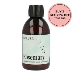 Rosemary Oil for Hair and Skin | Nikura Rosemary Hair Oil, Hair Growth Oil, Natural Hair Growth, Sweet Almond Oil, Natural Hair Care