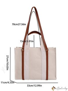 Casual Beige Canvas Shopping Bag, Casual Rectangular Canvas Shopping Bag, Casual Large Shoulder Bag For Shopping, Canvas Beach Bag With Handles For Daily Use, Casual Beige Square Bag, Casual Beige Shopping Bag, Casual Beige Bags For Shopping, Casual Large Shopping Bag, Large Canvas Beach Bag For Shopping