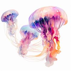 Jellyfish Clipart in Impressionistic Art Style Artwork: Vector, PNG, 4K Impressionistic Art, Professional Brochure, Digital Portfolio, Impressionist Art, Vector Png, Creativity And Innovation