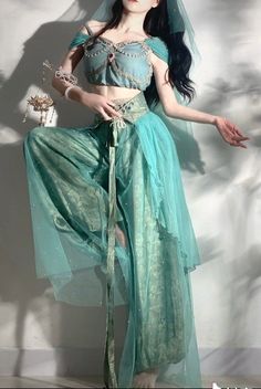 Dancers Outfit, Old Fashion Dresses, Anime Dress, Fairytale Dress, Arabian Nights, Fantasy Dress, Fantasy Fashion, Dance Outfits, Traditional Dresses