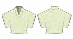 the front and back views of a shirt