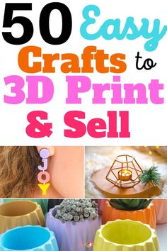 Here are 50 things to 3d print and sell, plus the easiest way that you can make 3d models even if you don’t own a printer! ​ What To Make And Sell, Useful 3d Prints, Profitable Crafts, Drukarka 3d, Best 3d Printer, 3d Printing Art, 3d Printer Designs, 3d Printing Diy