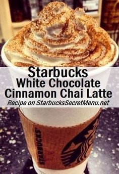 starbucks's white chocolate cinnamon chai latte recipe on starbucks secret menus