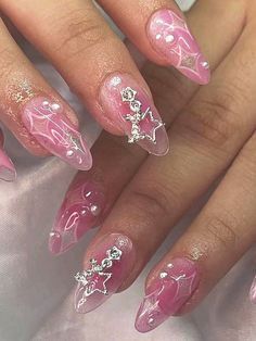 Airbrush Nails, Really Cute Nails, Pretty Gel Nails, Soft Nails, Kawaii Nails, Design Geometric, Funky Nails