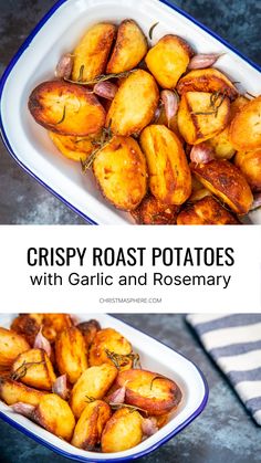 crispy roast potatoes with garlic and rosemary