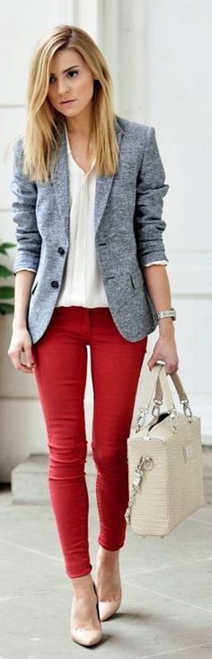 Love this blazer Business Casual Work Clothes for Women To Wear This 2016 (5) wonderful, i like your pictire. Work Styles For Women, Women Business Casual, Business Casual Blazer, Trendy Business Casual, Gray Blazer, Business Casual Work, Short Women, Women Business, Outfits 2017