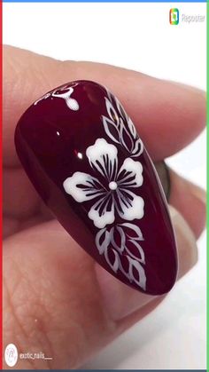 New floral nail polish design | Stylish nail paint design | Summer nail polish design Beginner Flower Nail Art, Gel Polish Flower Designs, Flower Pattern Nail Design, Simple Flowers Nails, Painted Flower Nail Art, Flowers On Nails Design, Fingernail Art Designs, Chrysanthemum Nail Art, Painting Gel Nails Art Ideas