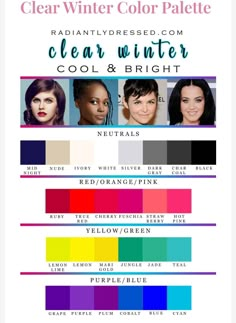 Dc Romantic, Cool Winter Color Palette Outfits, Deep Winter Color Palette Outfits, Winter Color Palette Outfits, Bright Cool Medium, Cool Winter Palette, Winter Pallet, Bright Winter Palette, Cool Toned Eyeshadow Palette