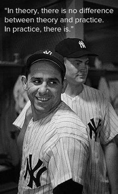 a black and white photo of two baseball players in the dugout with a quote about them