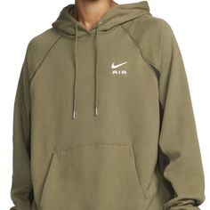 New With Tags Men's Small Olive/Black Colorway $95 Retail Cozy Hoodie, Nike Sweatshirts, Nike Green, Nike Store, Nike Shirts, Kangaroo Pocket, French Terry, Kangaroo, Nike Men