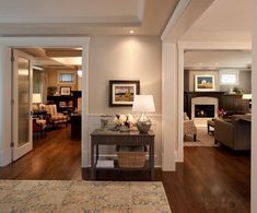 the living room is clean and ready for us to use in its new owner's home