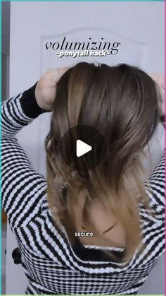 Medium Hair High Ponytail, High Ponytail For Medium Length Hair, Ponytail Long Bangs, How To Wear A High Ponytail, Ponytails With Volume, How To Tease Hair For Ponytail, High Ponytail Hacks Hair Tutorials, How To Keep A High Ponytail, Ponytail Hairstyles For Layered Hair