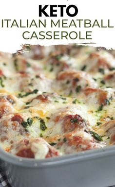 a casserole dish with meat, cheese and spinach in it on a checkered table cloth