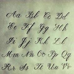 an old fashioned script with cursive writing on it's edges and upper letters